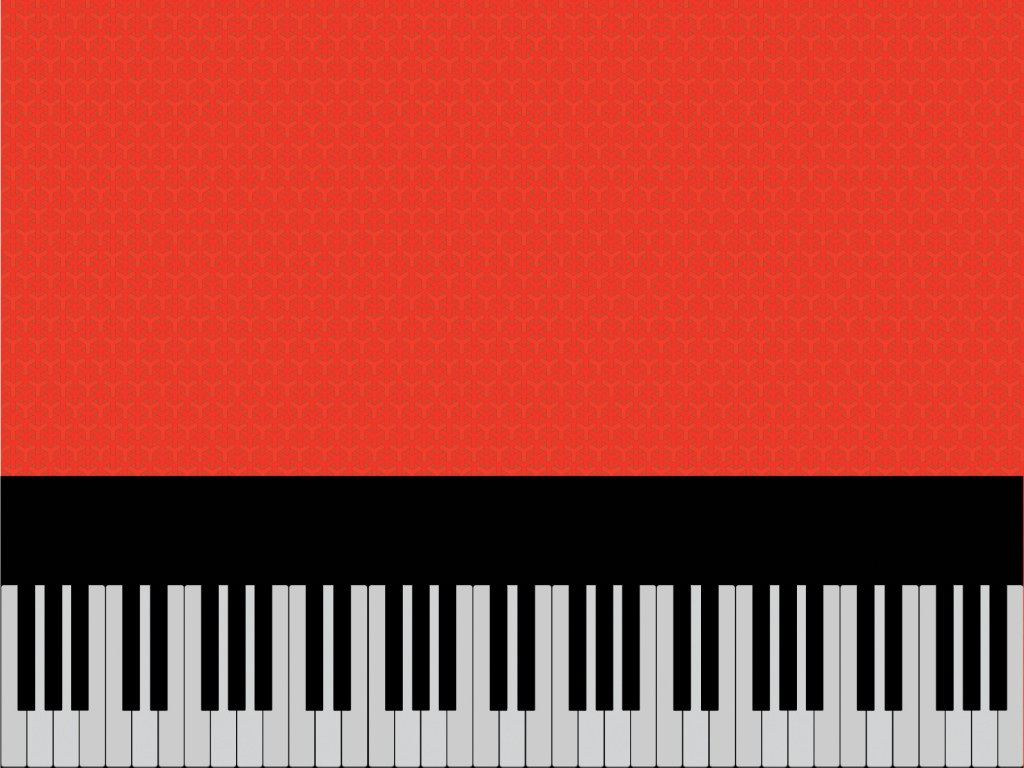 red piano wallpaper