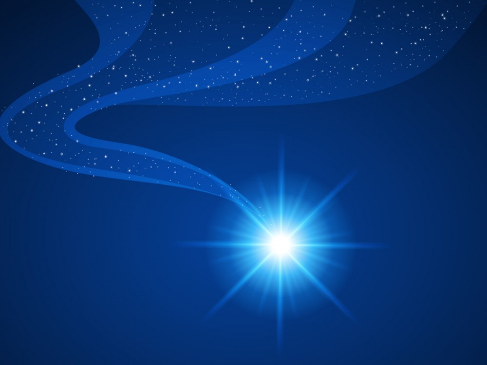 Blue Shiny Warp Powerpoint Templates - Abstract, Blue Backgrounds