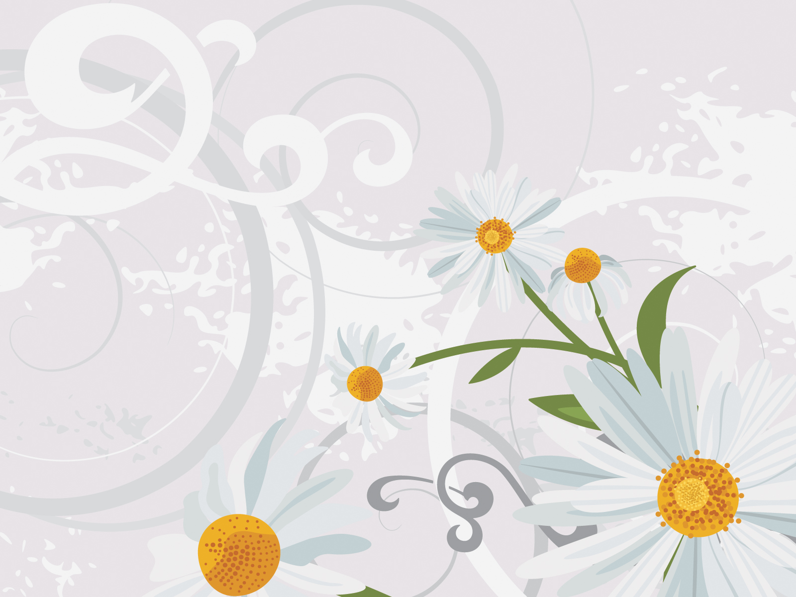 Abstract Flowers Powerpoint Templates - Abstract, Orange, Silver, White,  Yellow - Free PPT Backgrounds and Templates