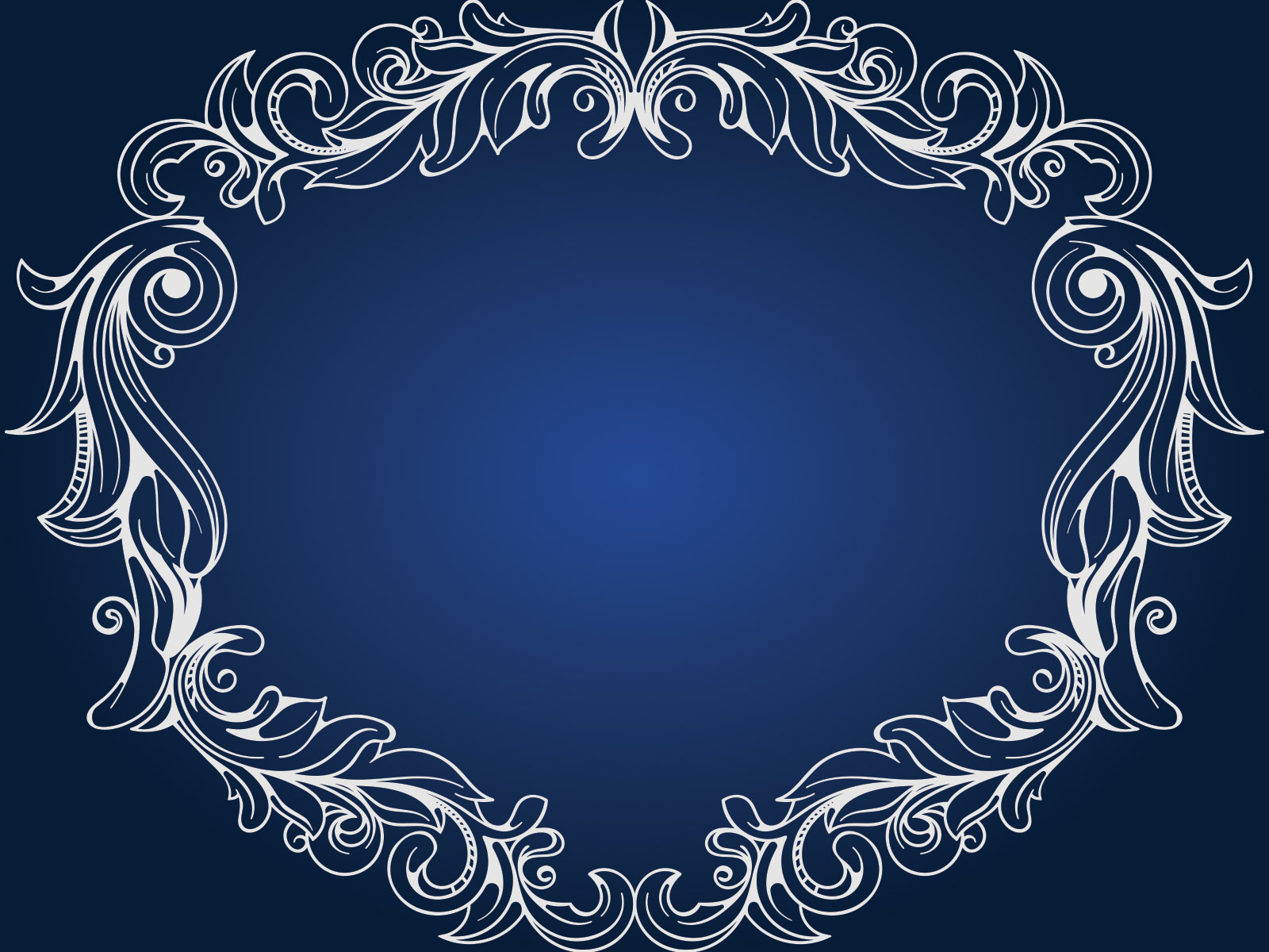 Floral Frame Powerpoint Templates - Blue, Border & Frames - Free PPT  Backgrounds and Templates