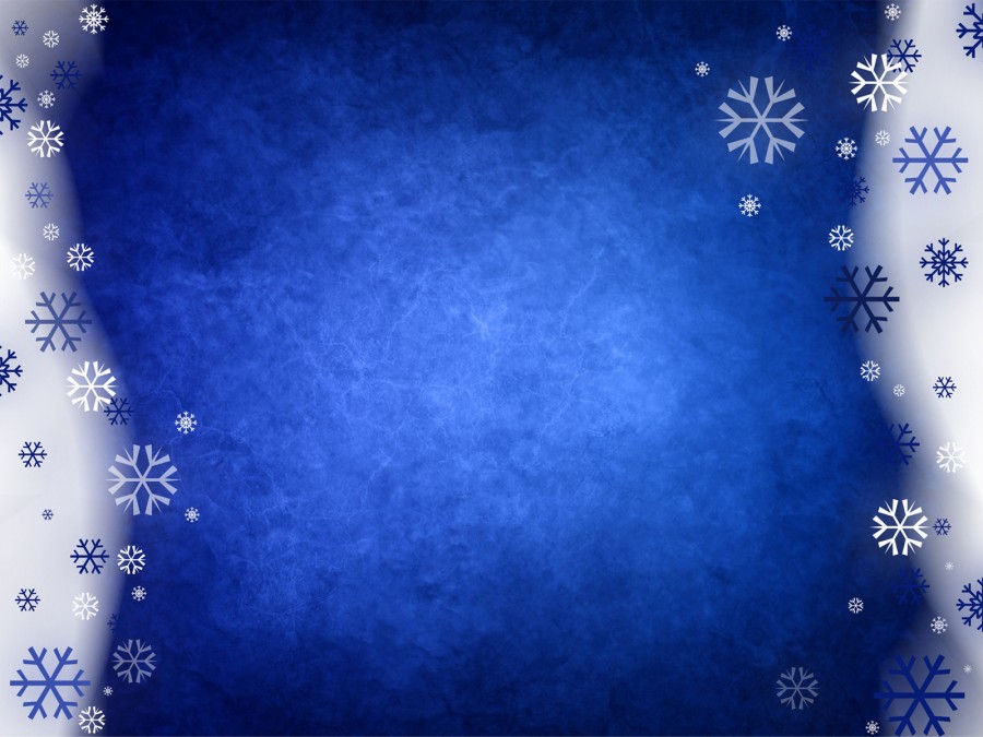 Snowy Blue Abstract Powerpoint Templates - Blue, Christmas, White ...