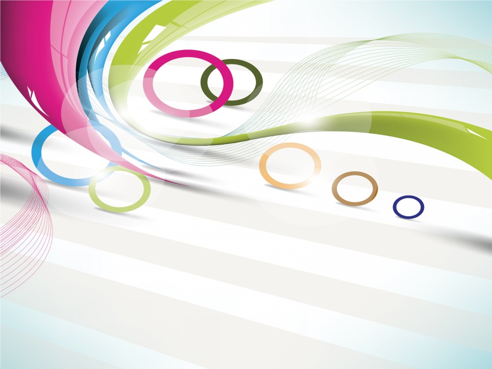 Circle and Line in Colors Powerpoint Templates - Abstract, Beauty ...