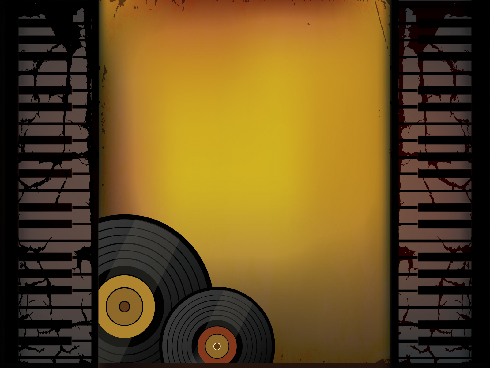 Music Platters Powerpoint Templates - Black, Music, Yellow - Free PPT  Backgrounds and Templates