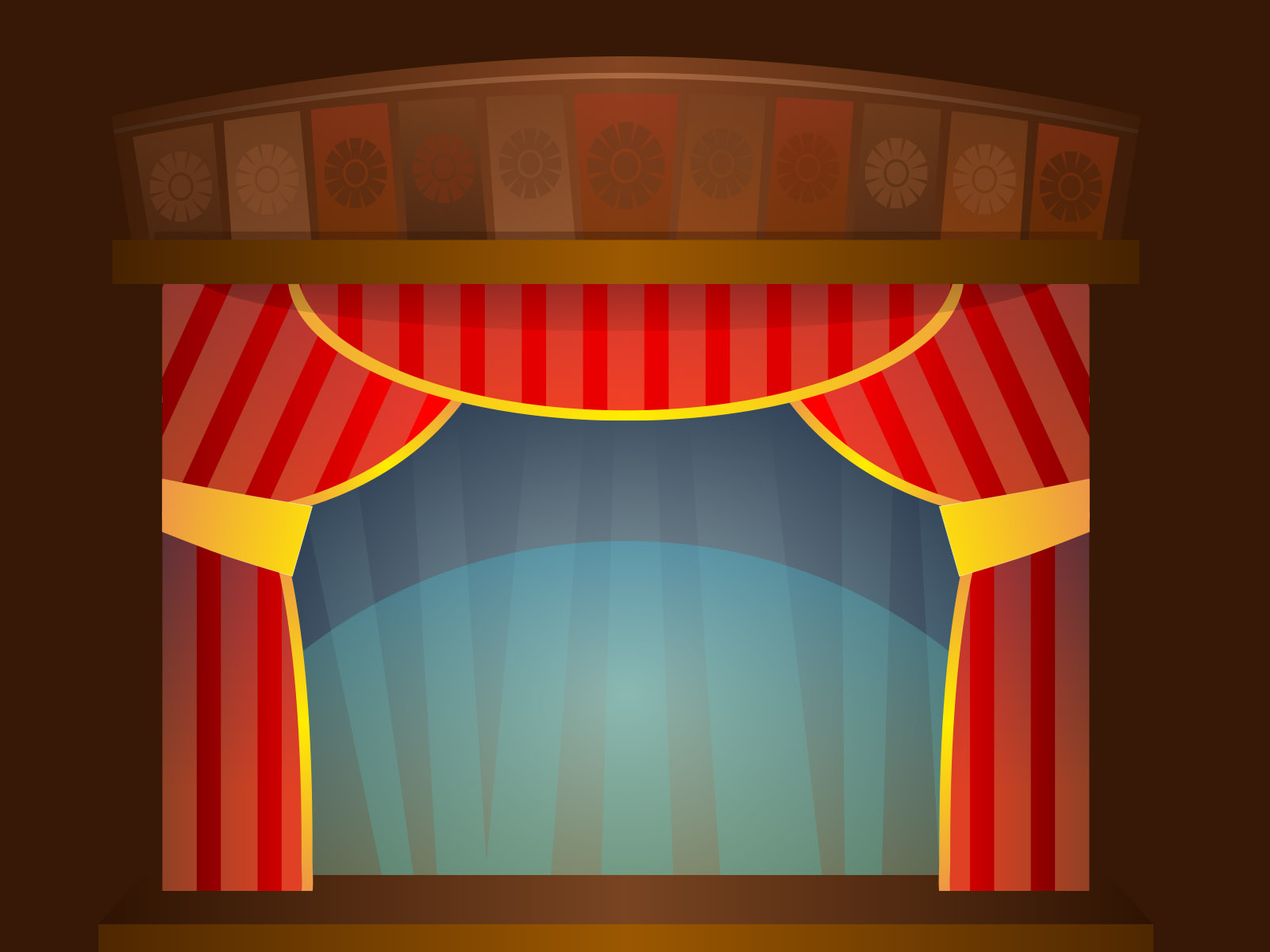 Theatre Stage Powerpoint Templates - Brown, Holidays, Objects, Red - Free  PPT Backgrounds and Templates