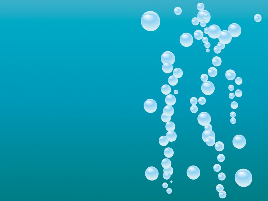 Aqua Bubbles Powerpoint Templates D Graphics Blue Free PPT Backgrounds And Templates