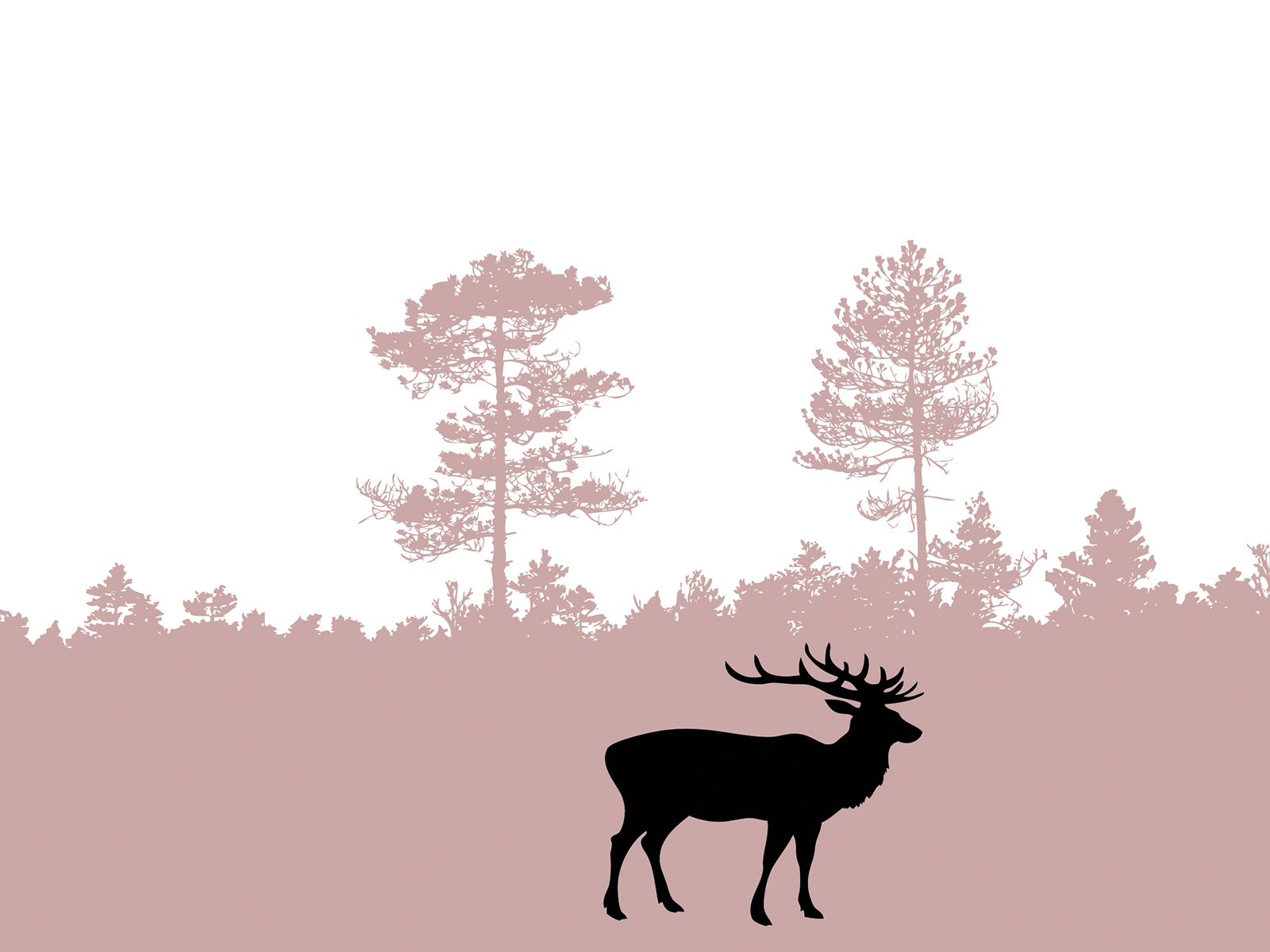Deer in the Pink Forest Powerpoint Templates - Animals & Wildlife - Free PPT  Backgrounds and Templates