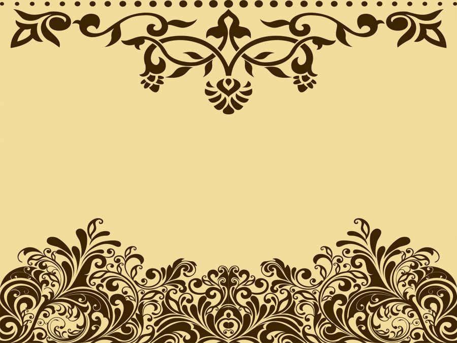 Brown Ornaments Powerpoint Templates - Border & Frames Backgrounds