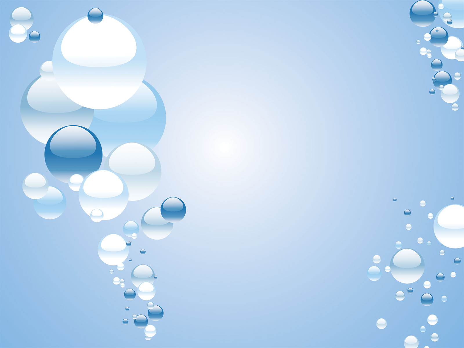 Blue Water Bubbles Powerpoint Templates Food & Drink, Pattern Free