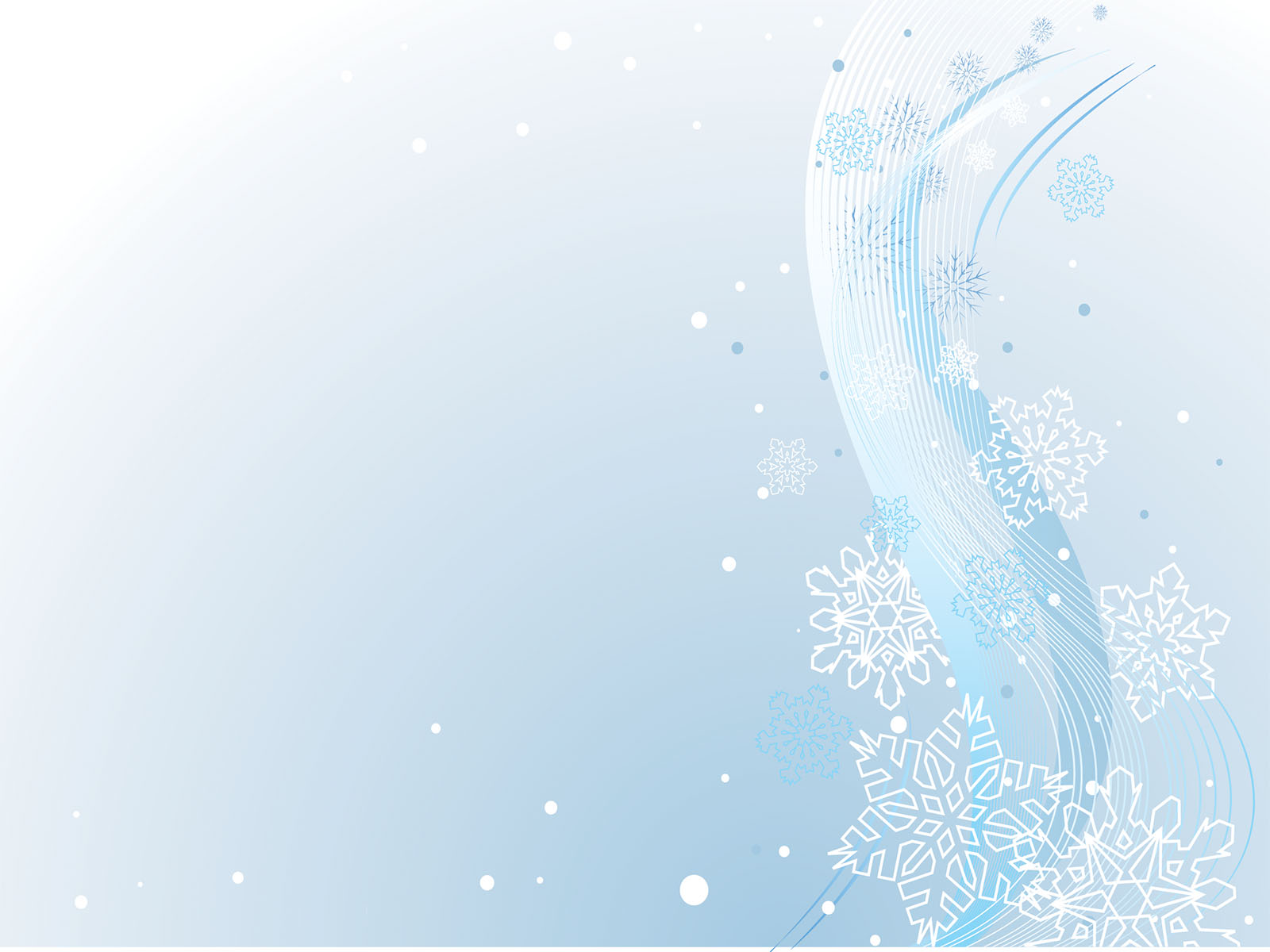 Snowflakes on Light Blue Backgrounds
