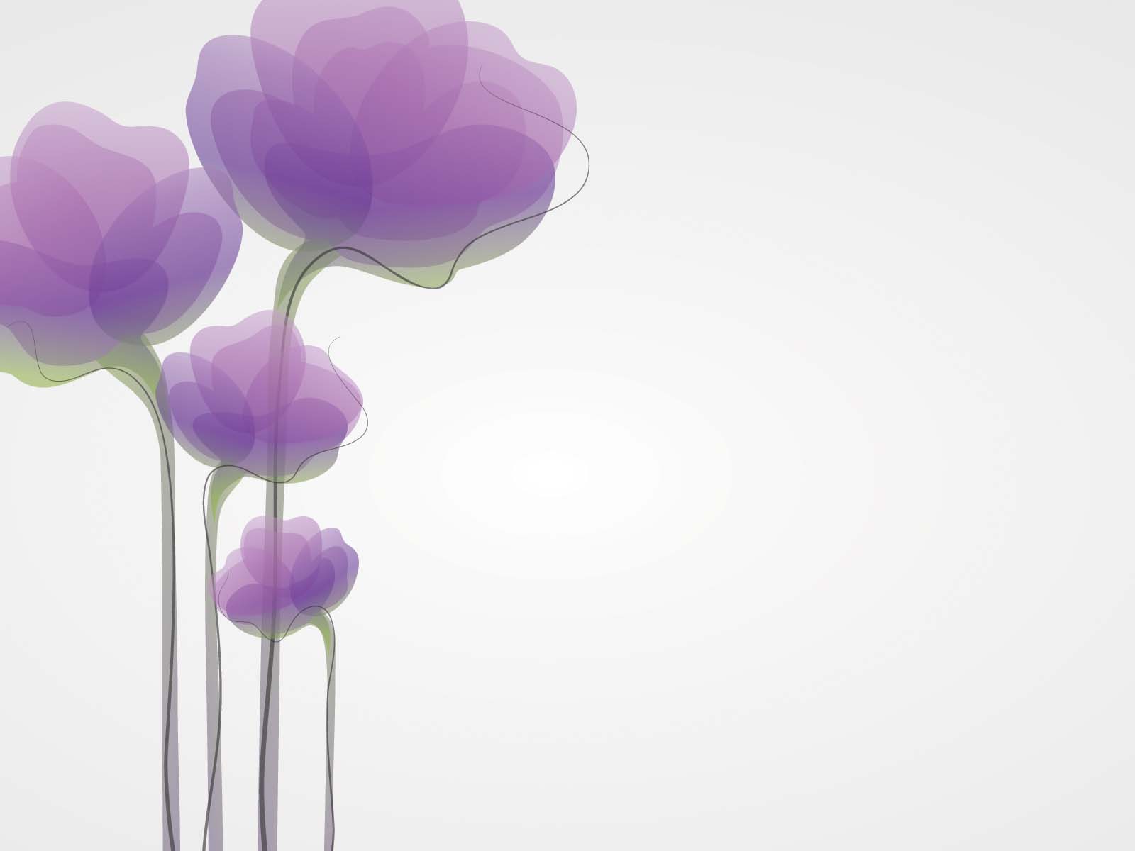 Cute Purple Flower Powerpoint Templates Flowers, Fuchsia / Magenta