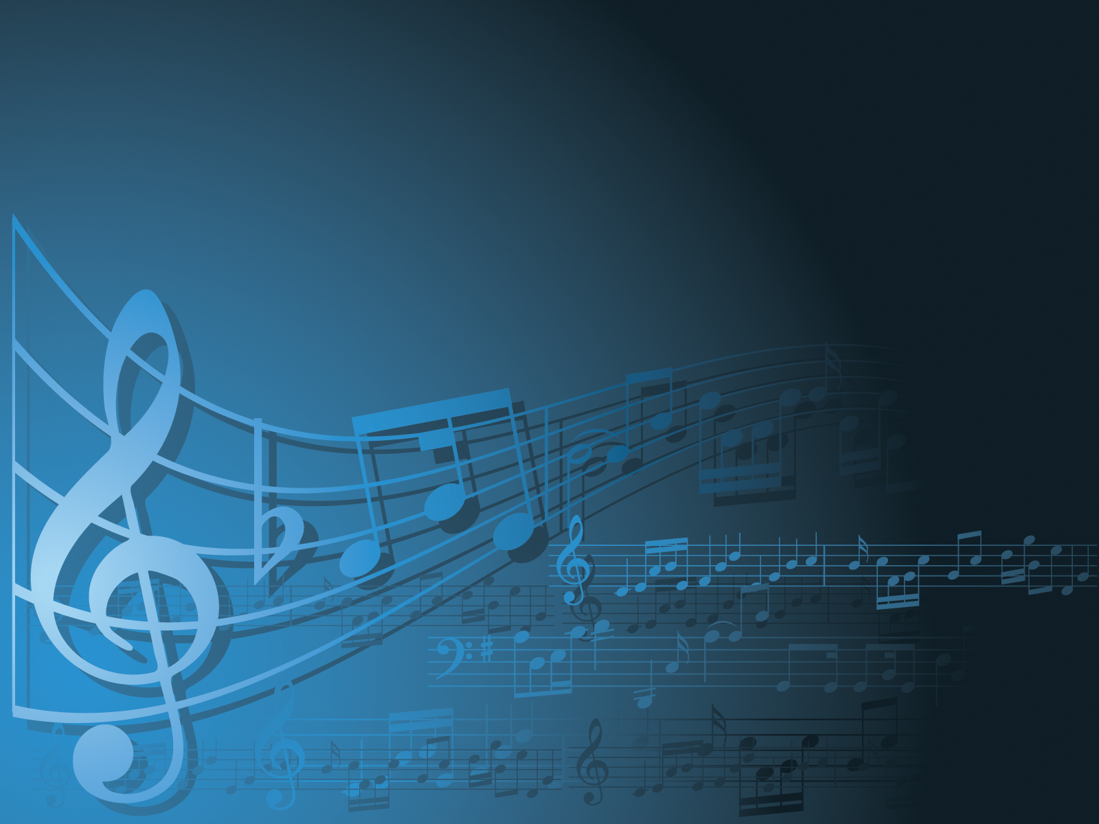 Music notes Powerpoint Templates Arts, Blue, Green, Music Free PPT