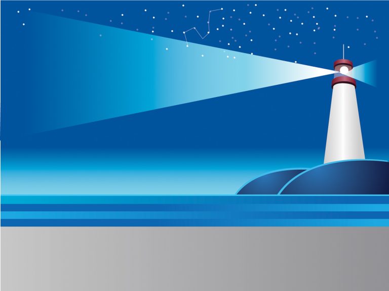 Sea Lighthouse Powerpoint Templates - Blue, Objects - Free PPT