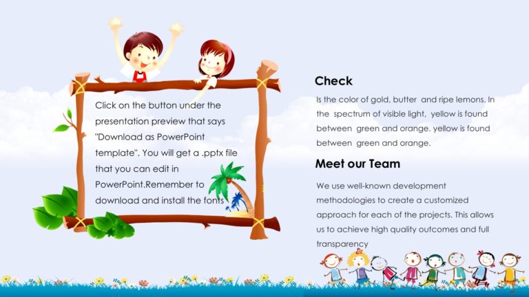 Childrens Day Powerpoint Templates - Arts, Education, Holidays Backgrounds