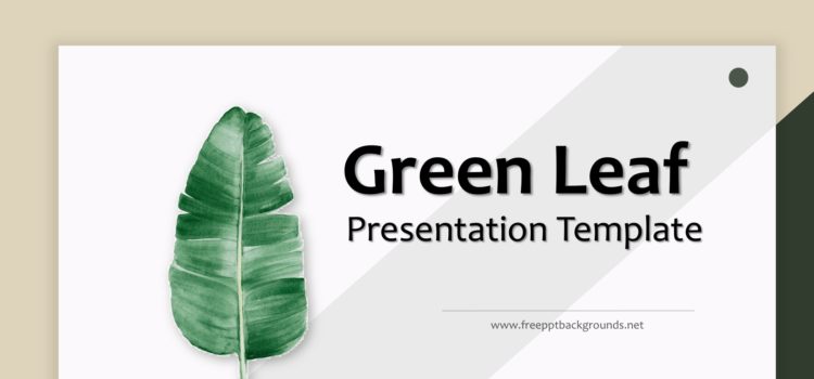 Green Leaf Google Slides