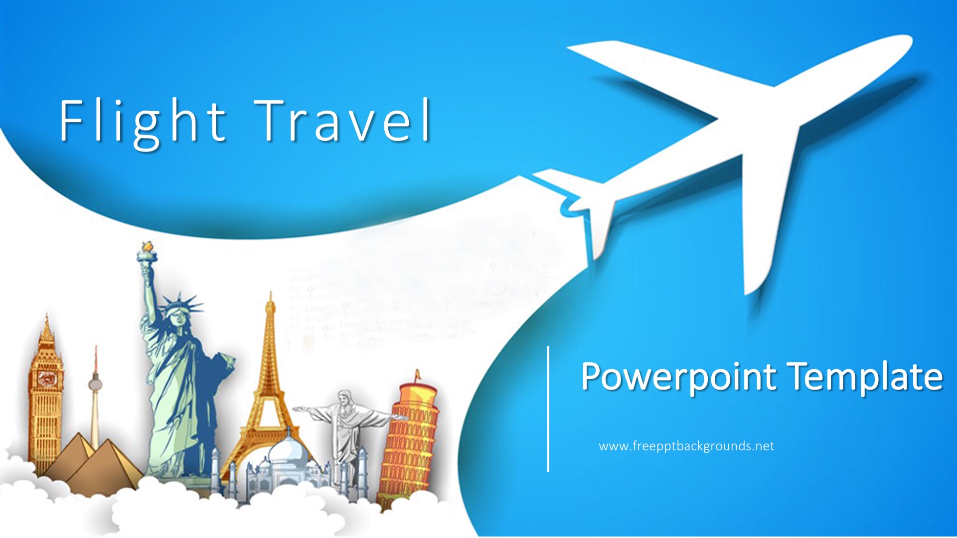 Flight Travel Powerpoint Templates Google Slides, Holidays Free PPT
