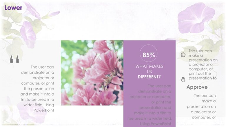 Flower Lily Powerpoint Templates - Arts, Flowers, Fuchsia / Magenta ...