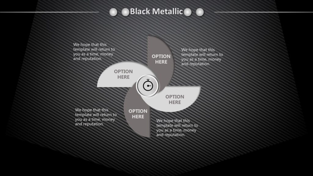 Black Metallic Powerpoint Templates - Black, Pattern, Textures Backgrounds