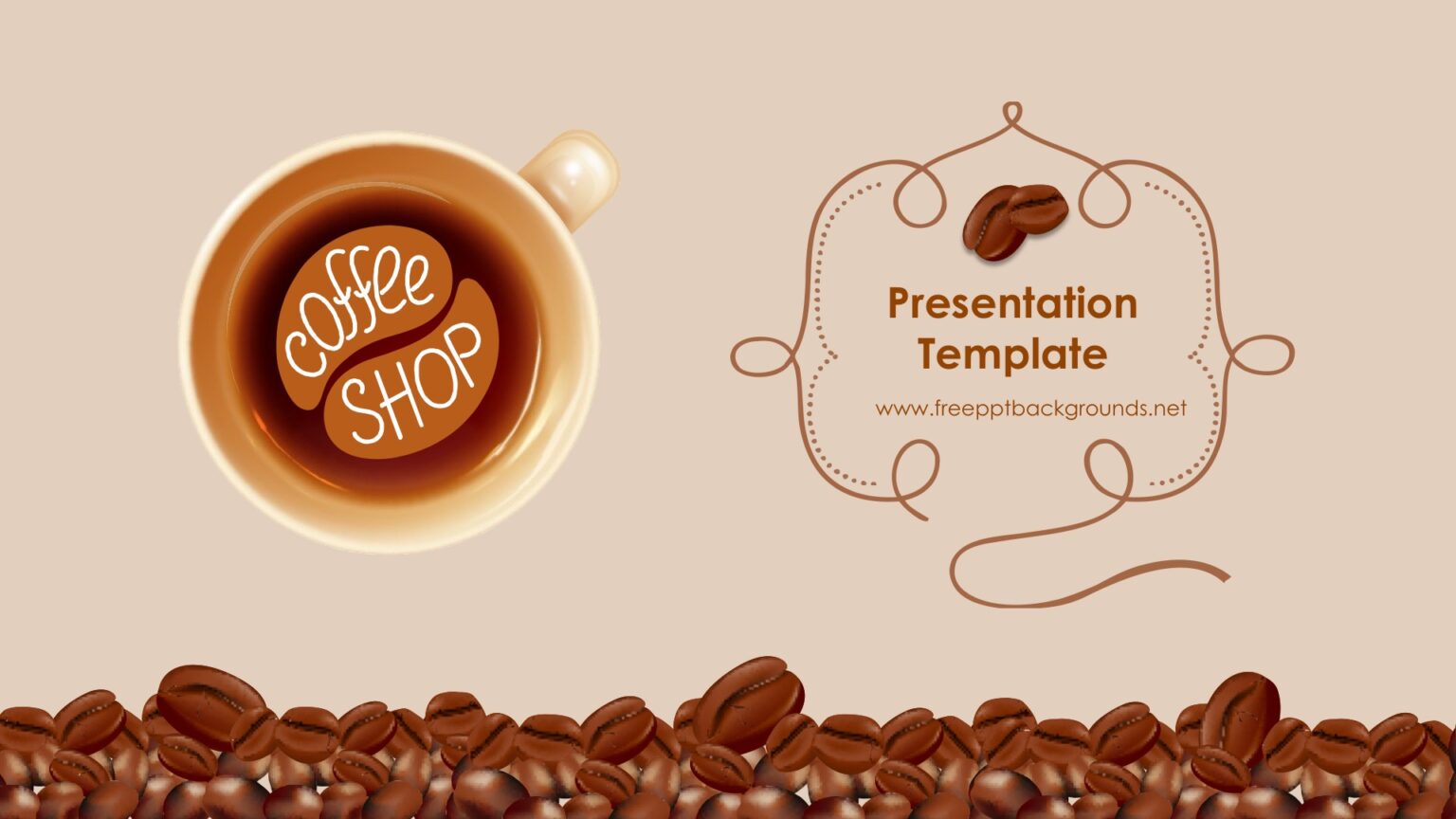 Coffee Shop Powerpoint Templates Brown, Food & Drink Free PPT