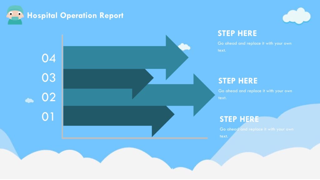 Hospital Operation Report Powerpoint Templates - Blue, Healthcare ...