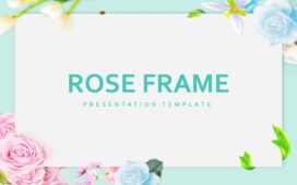 Orange Floral Summer Powerpoint Templates - Border & Frames